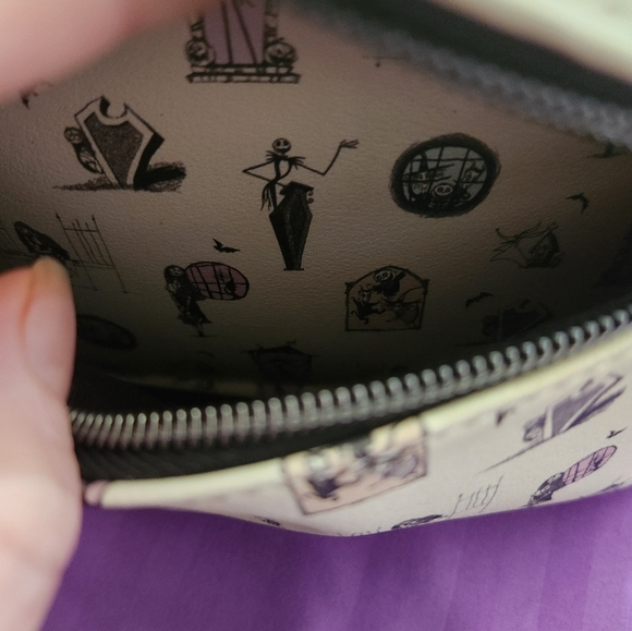 DISNEY NBC Nightmare Before Christmas Loungefly mini backpack and wallet EUC - Picture 4 of 10